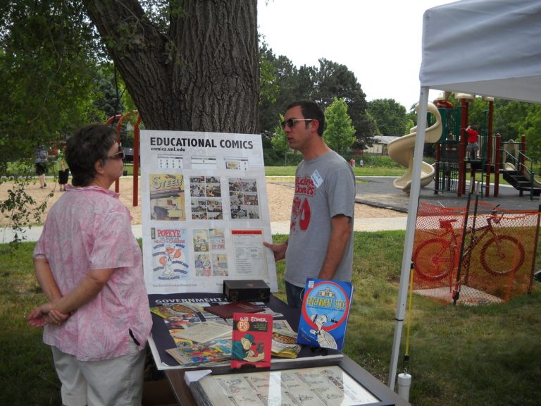 Discover ECCO educational comics display