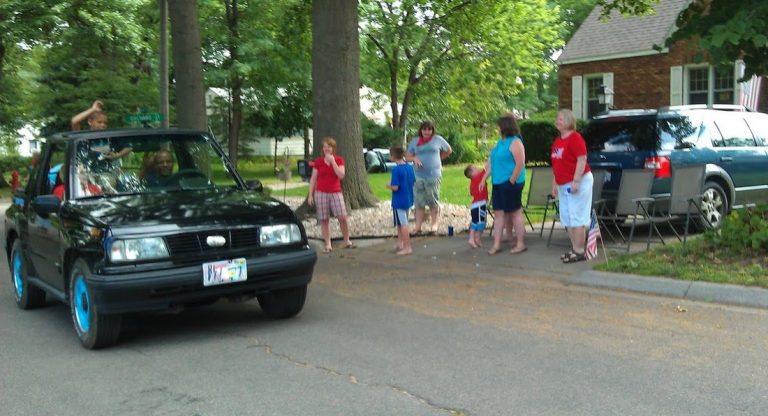 Spectators for ECCO's 4th of July parade
