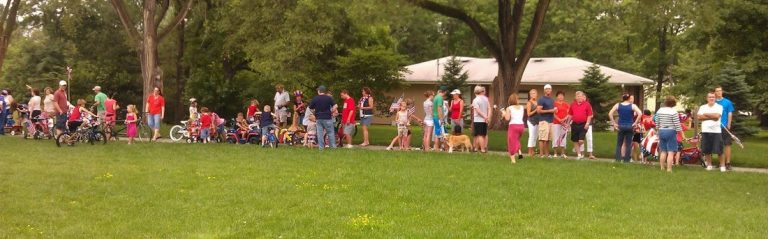 Participants wait at the start of the ECCO 4th of July Parade 2011
