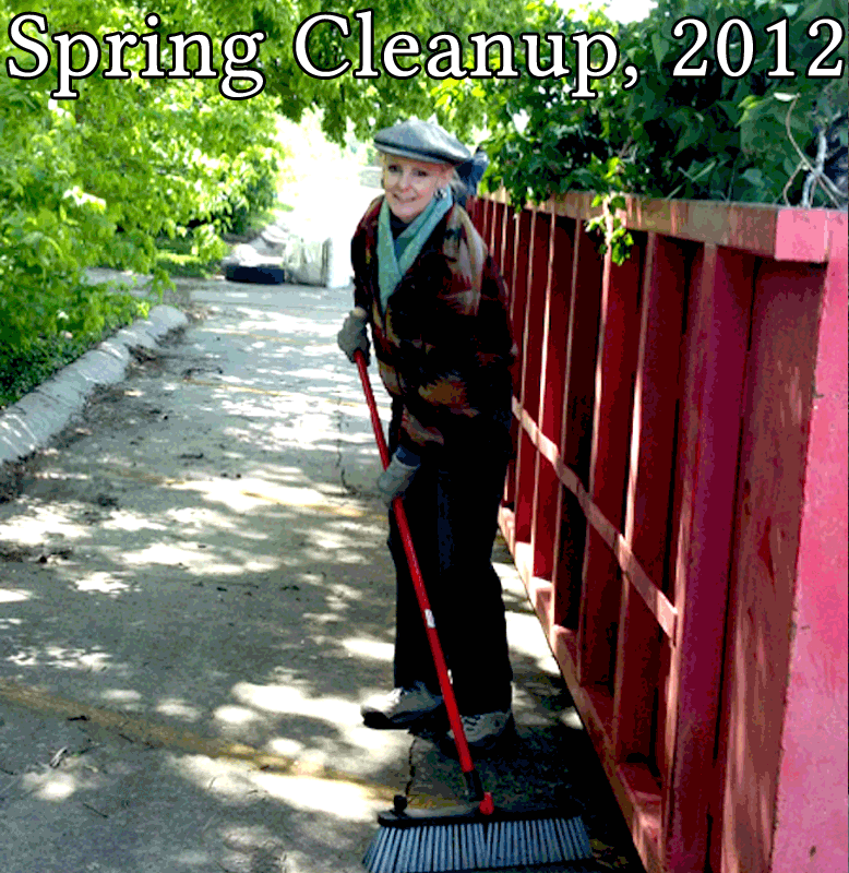 Spring Cleanup 2012 photo collection header - woman with push broom